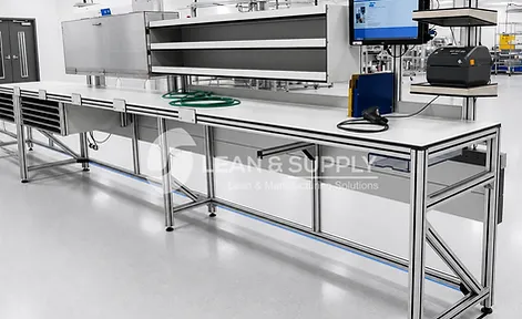 Perfil modular de aluminio extruido